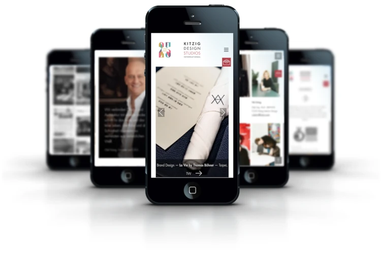 Screenshots Website Kitzig Design Studios GmbH mobile Ansicht