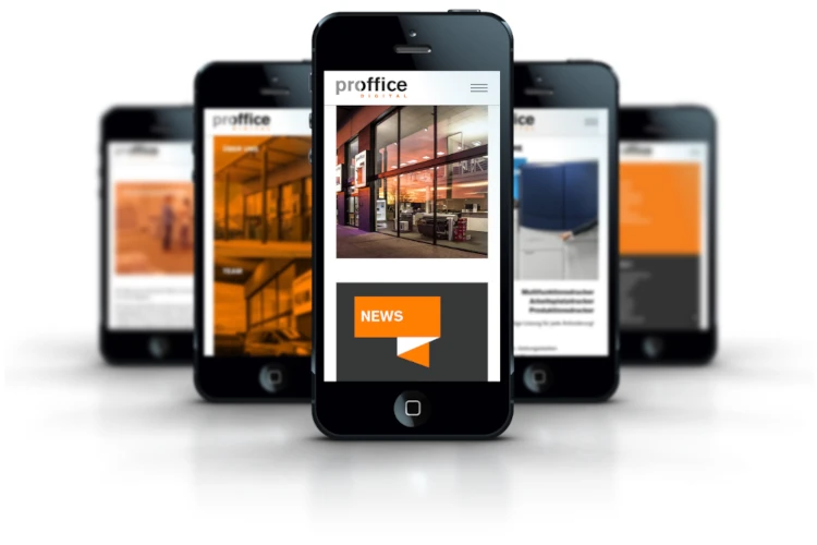 Screenshots Website ProOffice Digital GmbH mobile Ansicht