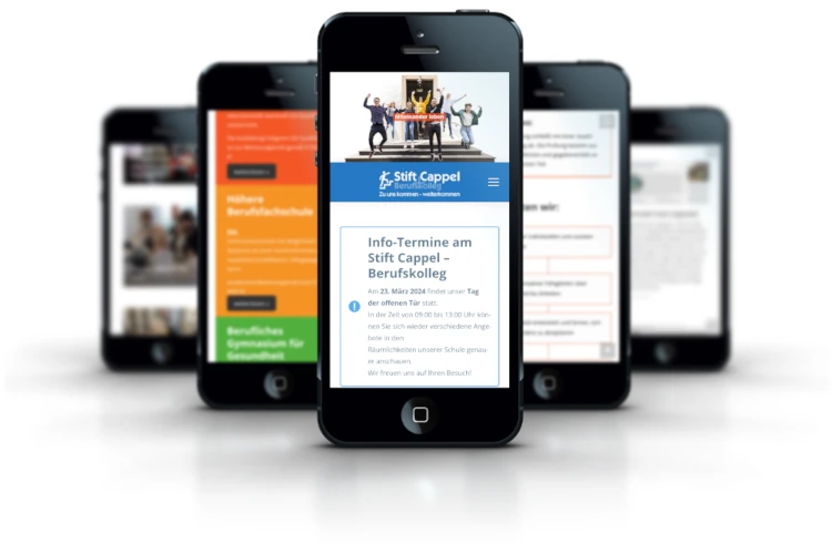 Screenshots Website Stift Cappel – Berufskolleg mobile Ansicht