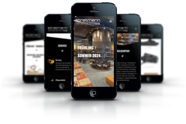 Screenshots Website Schuhhaus Stratmann GmbH mobile Ansicht